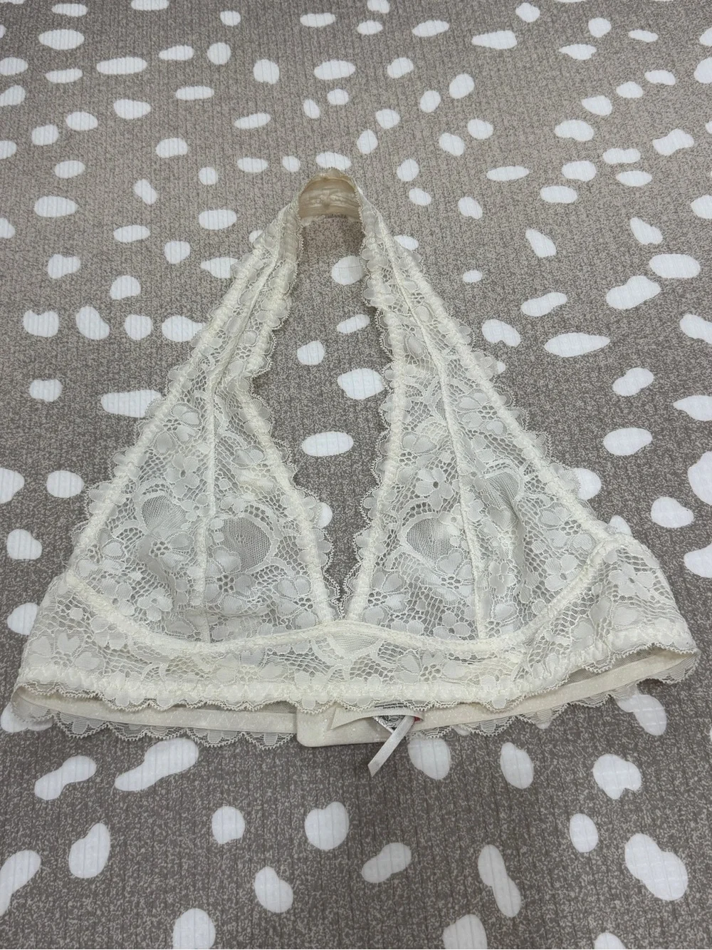 Intimately Free People Last Dance halter lace bralette top ivory scalloped - Picture 2 of 6